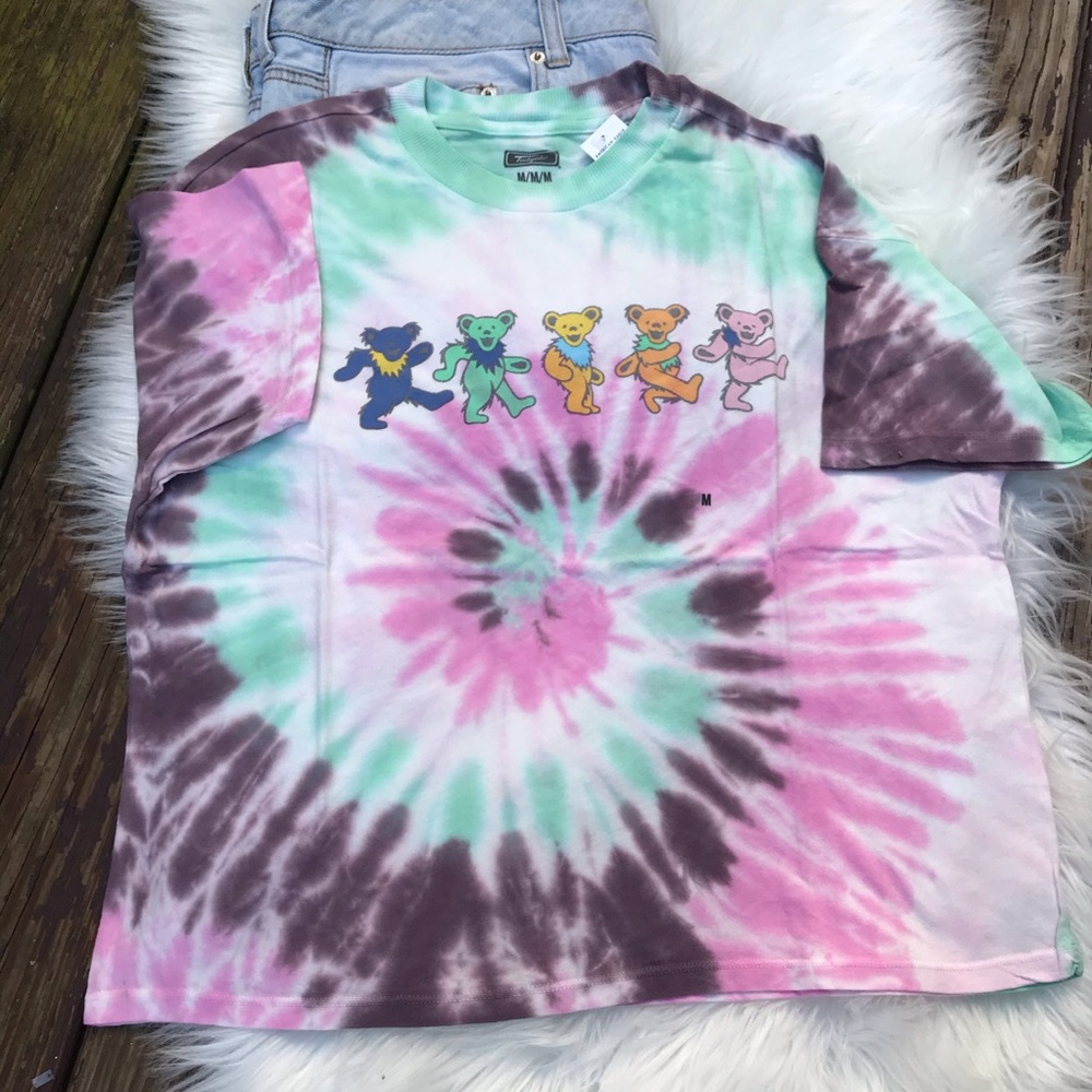 AE Grateful Dead Cropped Tie Dye Tee Shirt (M)